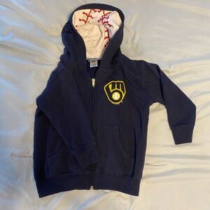 Milwaukee Brewer 4T zip up sweatshirt